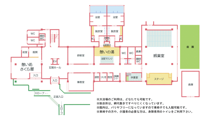 憩いの四季 施設配置図