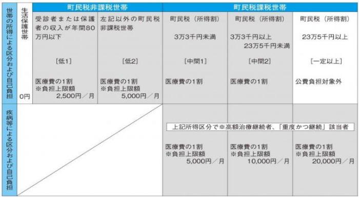 自立支援所得区分表